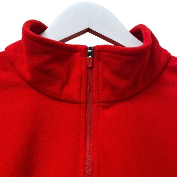 LANDS END Fleece Top Plus Size 2X Red 1/4 Zip Pullover Womens Jacket - Picture 8 of 11
